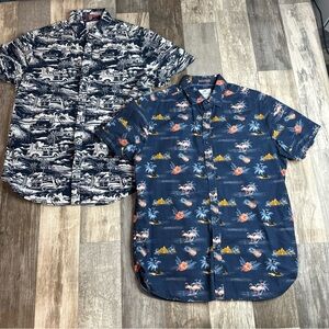 Denim And Flower, Men’s Medium, Slim Fit, Summer Vacation Polo, Lot Of 2